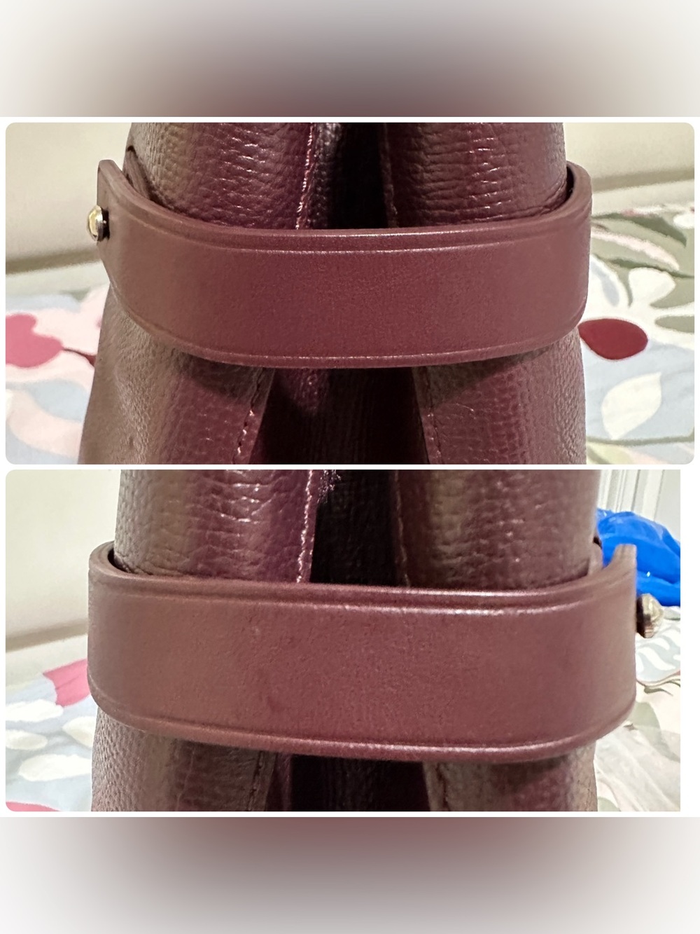 Burberry Banner Tote Bag in Burgundy Leather - Picture 7 of 15
